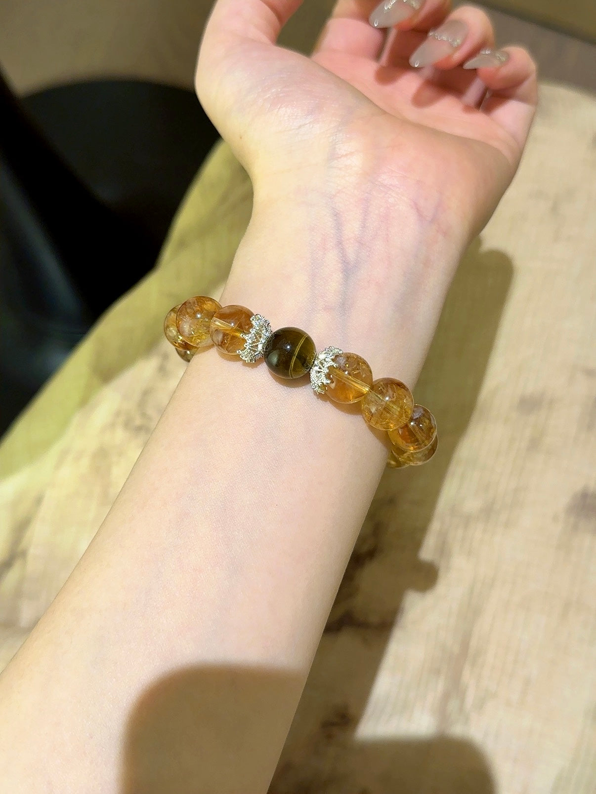 ▫️▪️ Yellow tower crystal yellow tiger's eye bracelet